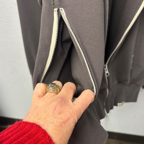 Wshngtn Nats Mn’s SzLg Nike Authntc Collctn, FullZip Hoodie in Charcoal. LikeNew - Picture 7 of 15